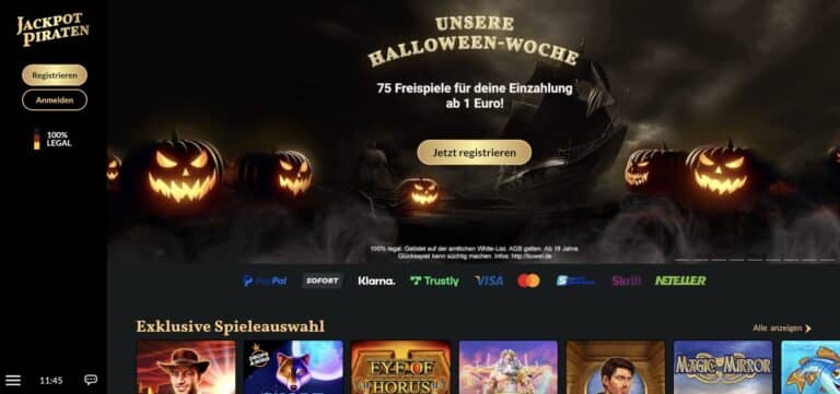 Jackpotpiraten Halloween Bonus